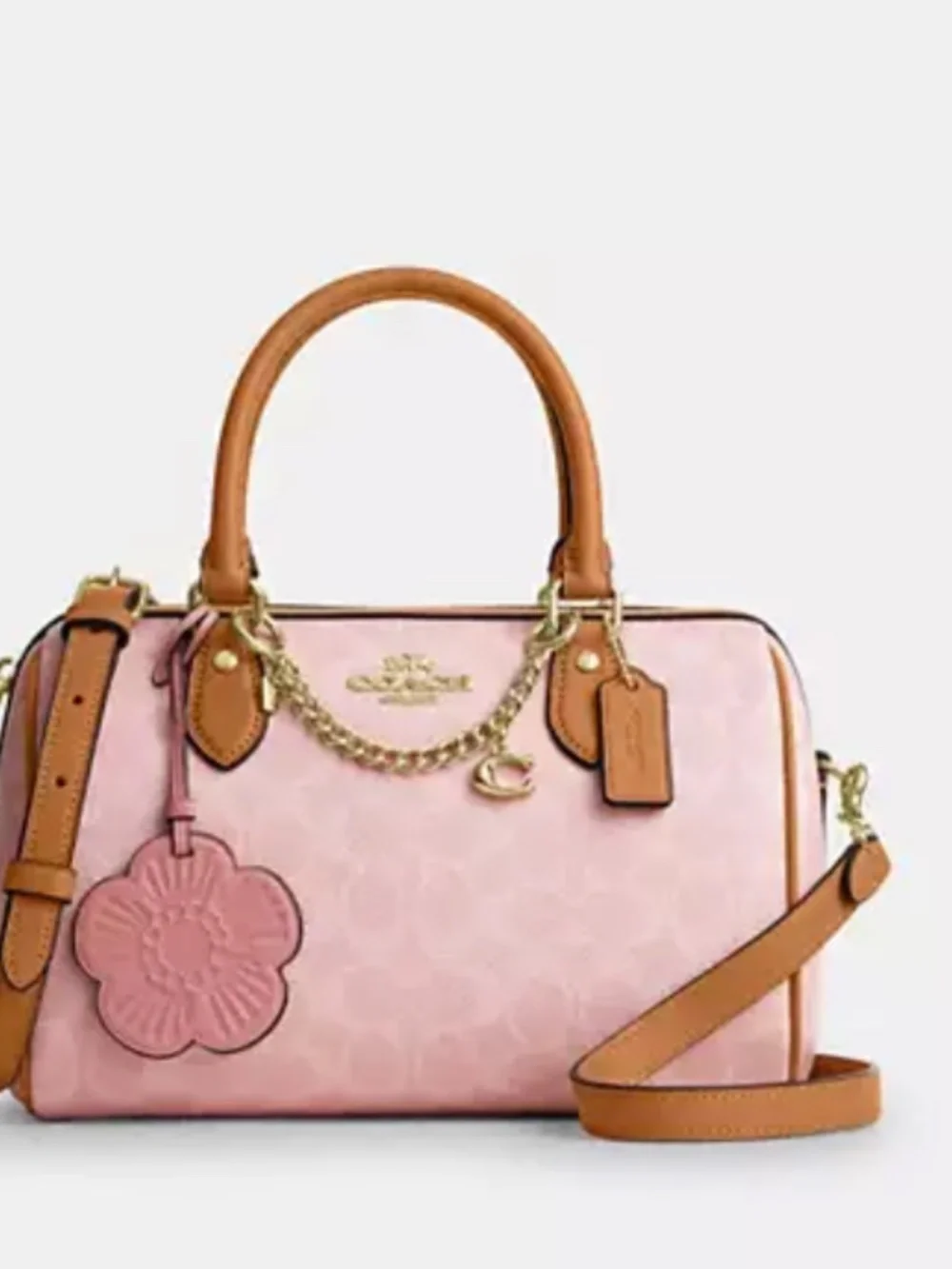 Rowan Satchel Bag In Signature Canvas With Charms